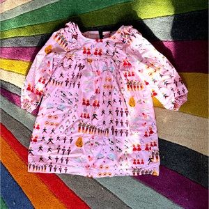 Hanna Andersson 12 days of Christmas dress 3T pink ruffle